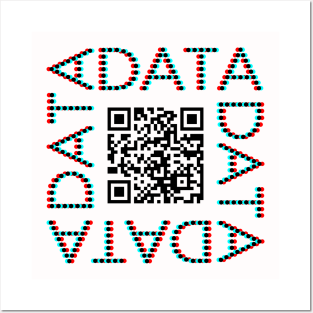 Punchcard data (QR, 3D) Posters and Art